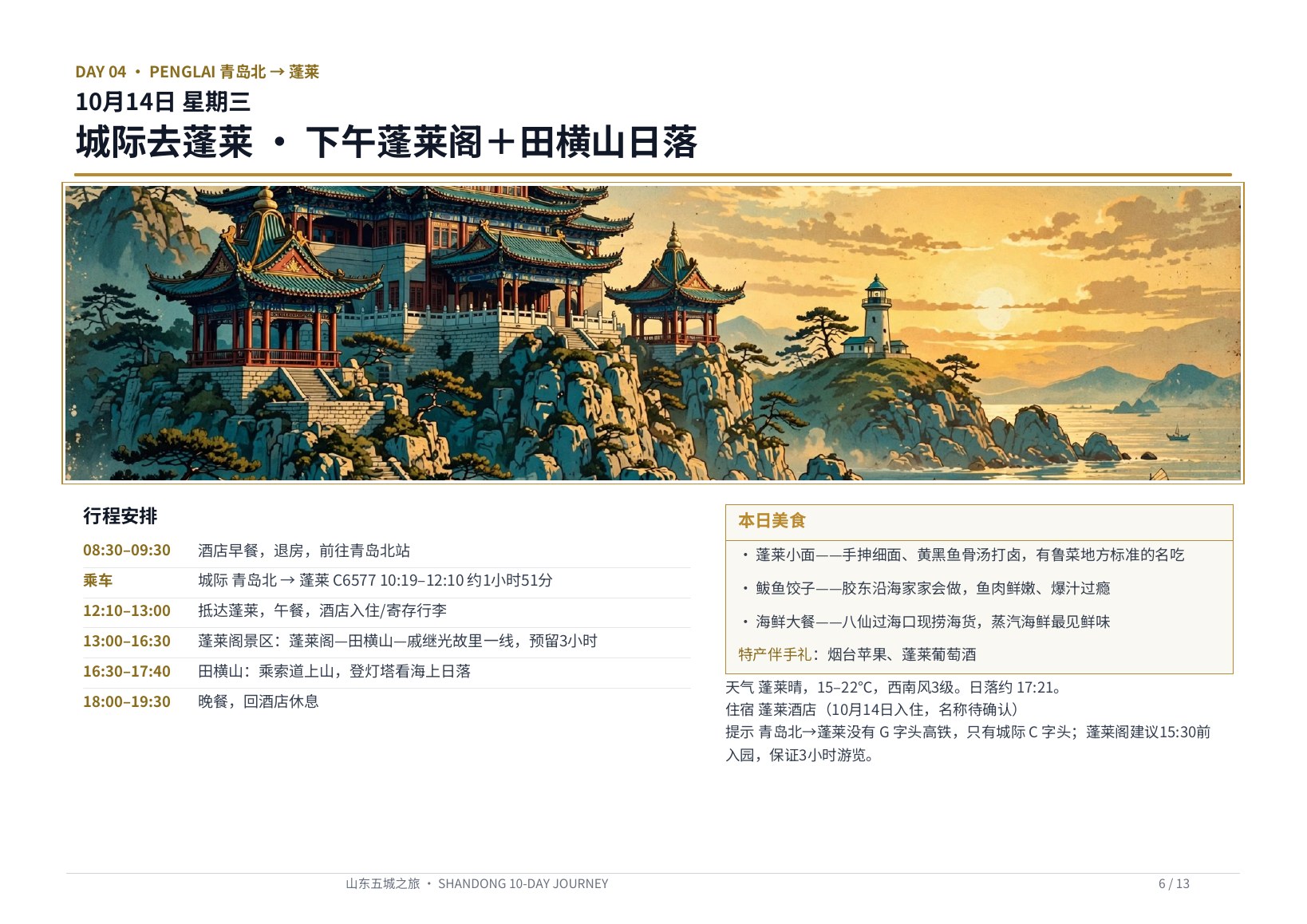 PPT 演示风格版 第6页 Day 4 · 蓬莱